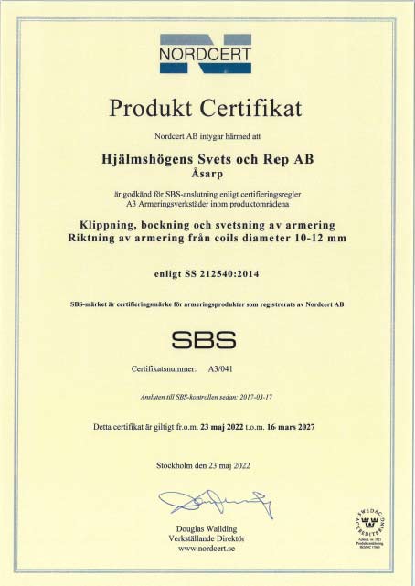 SBS-Certifikat